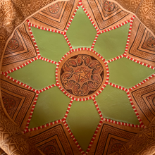 Load image into Gallery viewer, EMBROIDERED LEATHER POUF