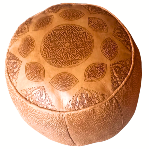 LEATHER MOROCCAN POUF SHAMA